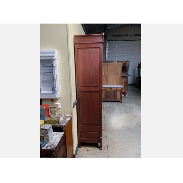 Brown Antique Art Nouveau Wardrobe from École Nancy, 1910 For Sale - Image 8 of 11