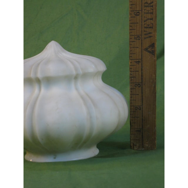 Vintage Light Shade Frosted Glass Empire For Sale - Image 6 of 11