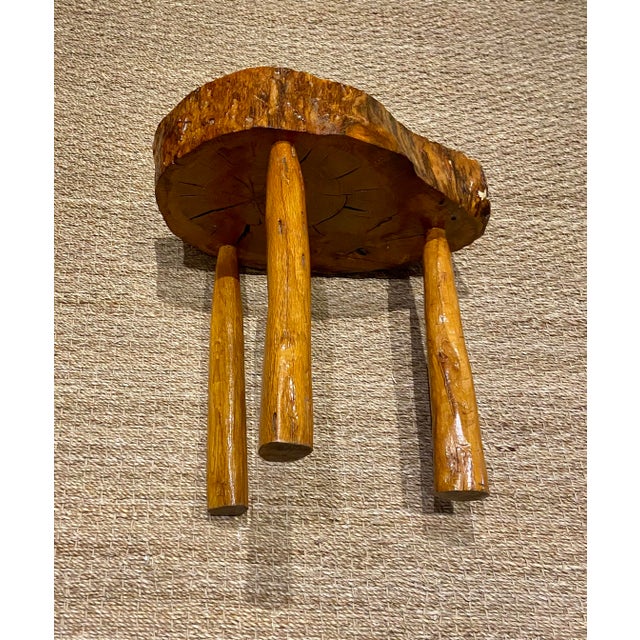 Wood Vintage Sculptural Wood Stools, 1970s, Set of 2 For Sale - Image 7 of 13