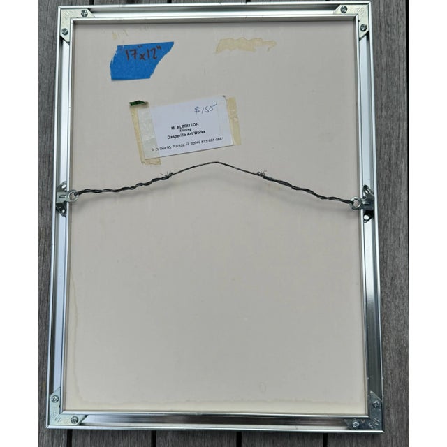 Metal Margaret Albritton “Willet” Limited Edition Etching With Plate – Signed, Numbered, Gold Leaf For Sale - Image 7 of 9