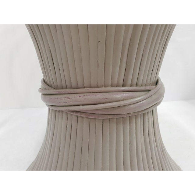 Vintage Round Dining Table in Bamboo, 1960s For Sale - Image 6 of 9