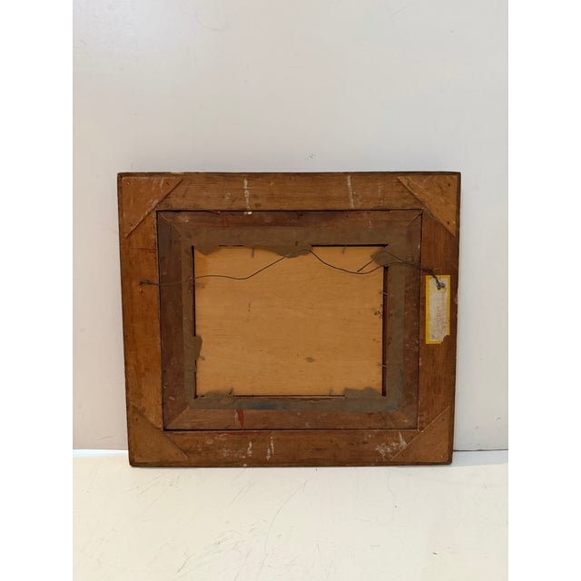 Gold Vintage Framed Landscape Painting, Signed For Sale - Image 8 of 10