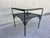Black Vintage Woodard Orleans Wrought Iron Glass Top Coffee Table and End Table, a Set of 2 For Sale - Image 8 of 11