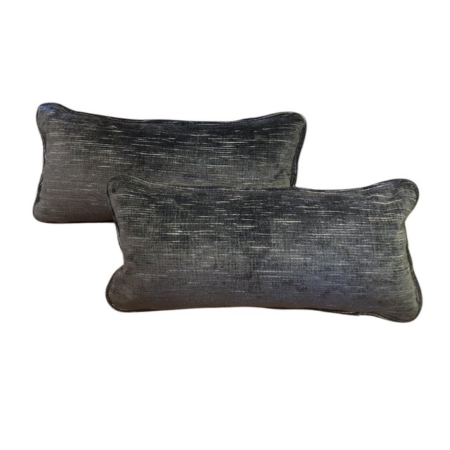 2020s Pair of Luxurious Patterned Lumbar Pillows For Sale - Image 5 of 10