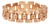 1940s Portuguese Retro Bracelet 19k Rose Gold 7.5" Fine Jewelry Square Link For Sale