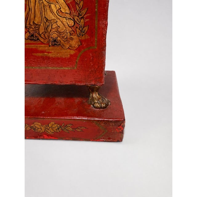 Pair of Large Italian Chinoiserie Decorated Red Tole Neoclassical Planters For Sale - Image 10 of 10