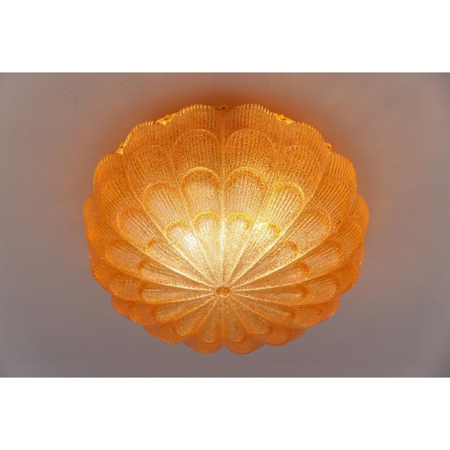Round Amber Glass Wall Lamp from Limburg, 1960s For Sale - Image 10 of 11