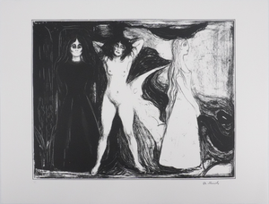 After Edvard Munch, Nude The Three Ages of Woman, Lithograph