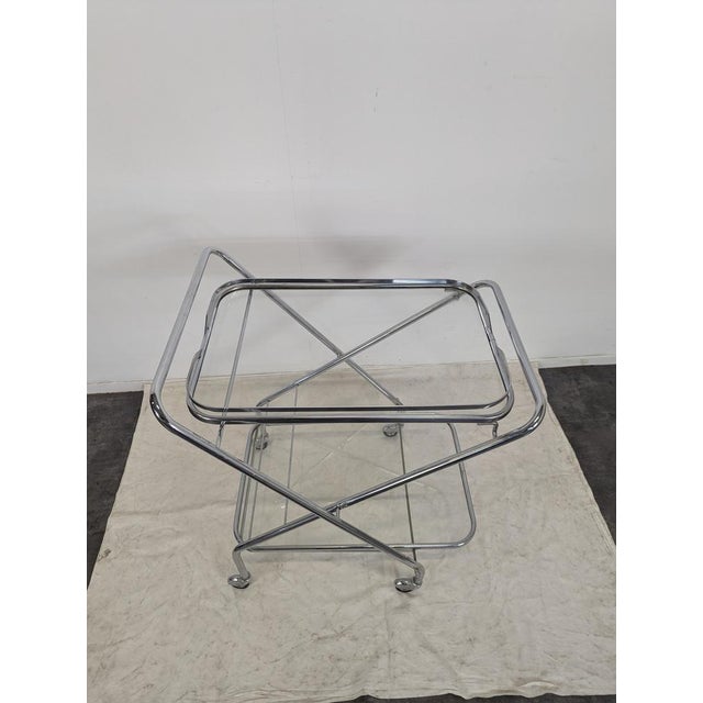Space Age Serving Bar Cart For Sale - Image 4 of 5