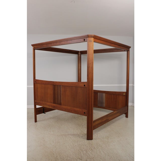 2000 - 2009 Stickley Cherry 21st Century King Size Canopy Bed For Sale - Image 5 of 18
