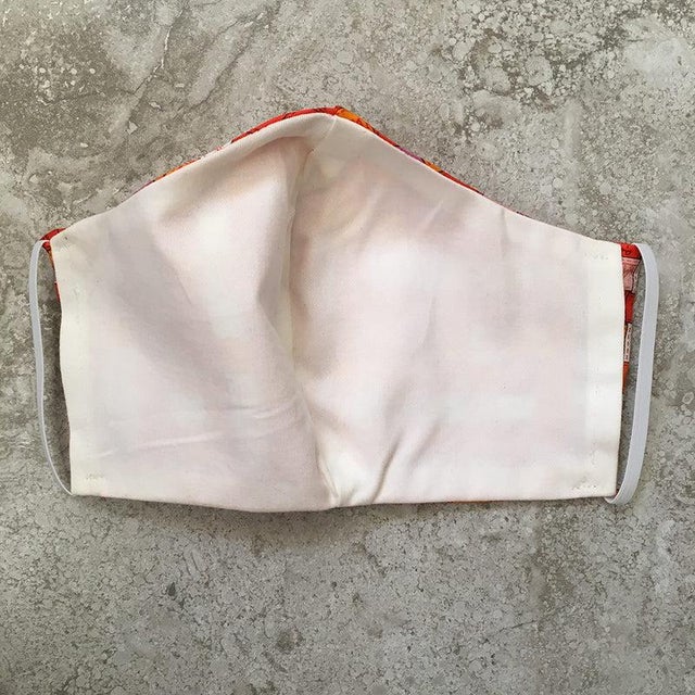 Original silk screen Authentic Hermes scarf design c.2007 by Cathy Latham features a unique square woven ribbon print in...