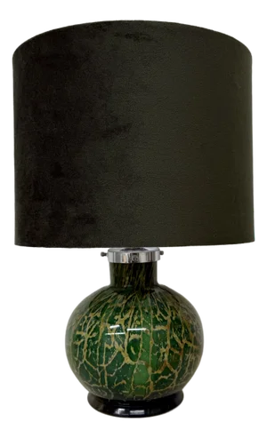 Ikora Green Glass Table Lamp by Karl Wiedmann for WMF, 1930s