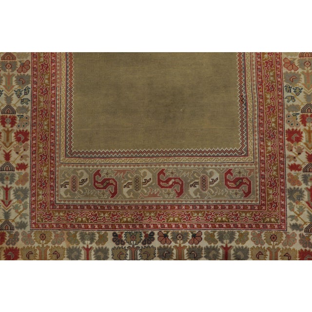 Traditional Vintage Turkish Anatolian Prayer Rug With Ornate Border Design - Rug & Kilim For Sale - Image 3 of 9