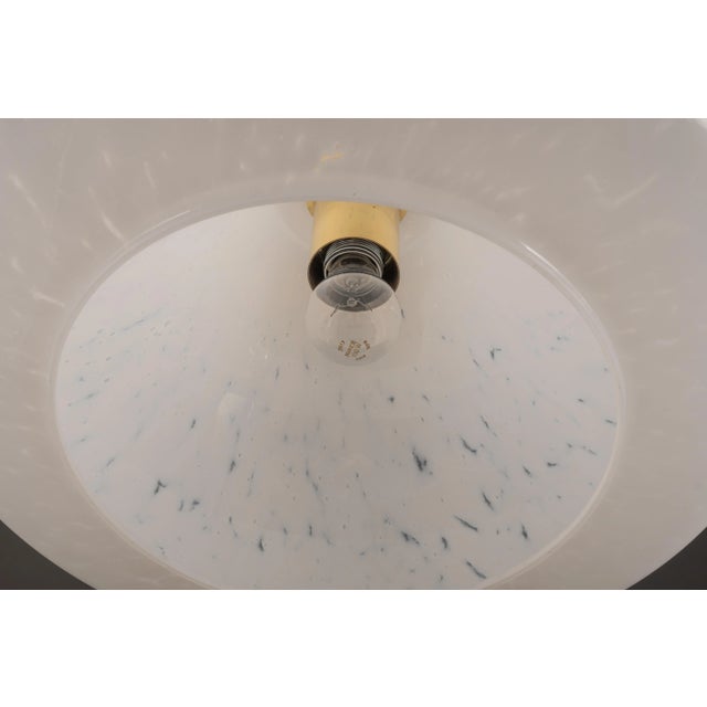 1970s Large Limburg Brass With Opal Glass Pendant Light, Germany, 1970s For Sale - Image 5 of 12