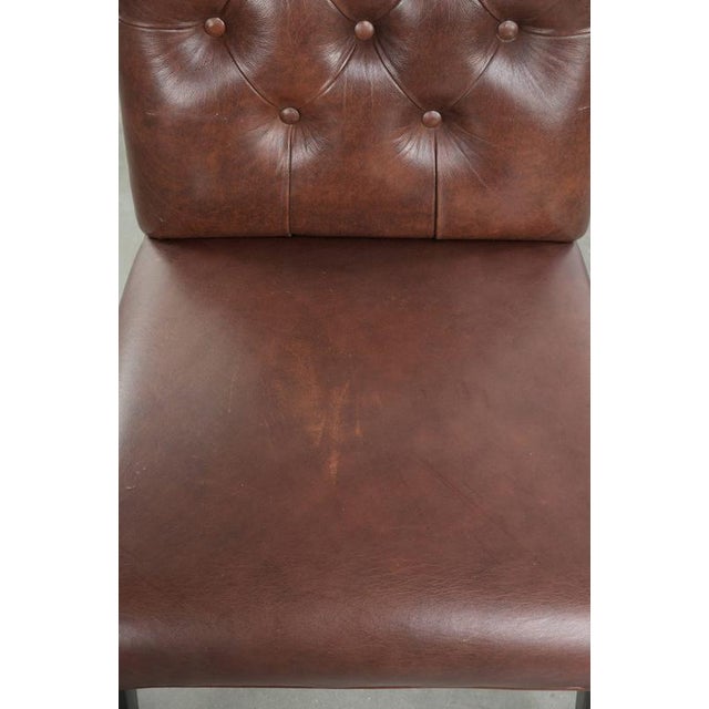 Chesterfield Dining Chairs in Cowhide Leather, Set of 6 For Sale - Image 13 of 14