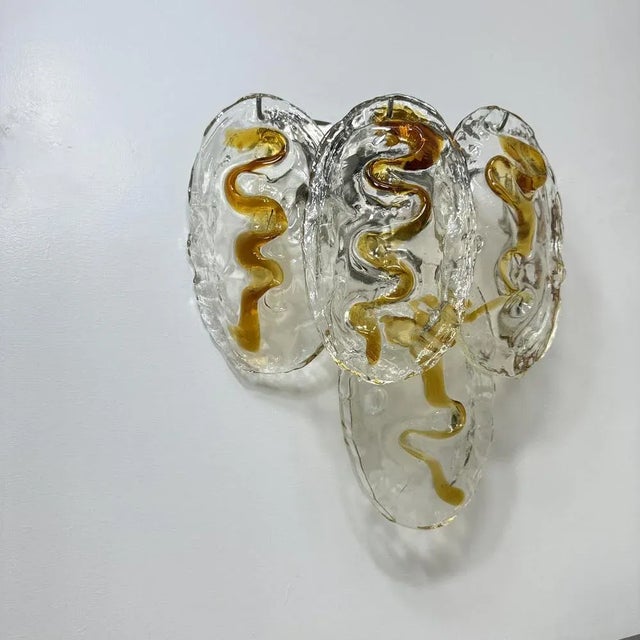 Vintage Italian Murano Glass Wall Lamp, 1970s For Sale - Image 16 of 18