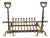 Large 19th-Century Andirons and Fireplace Grate, Set of 4 For Sale