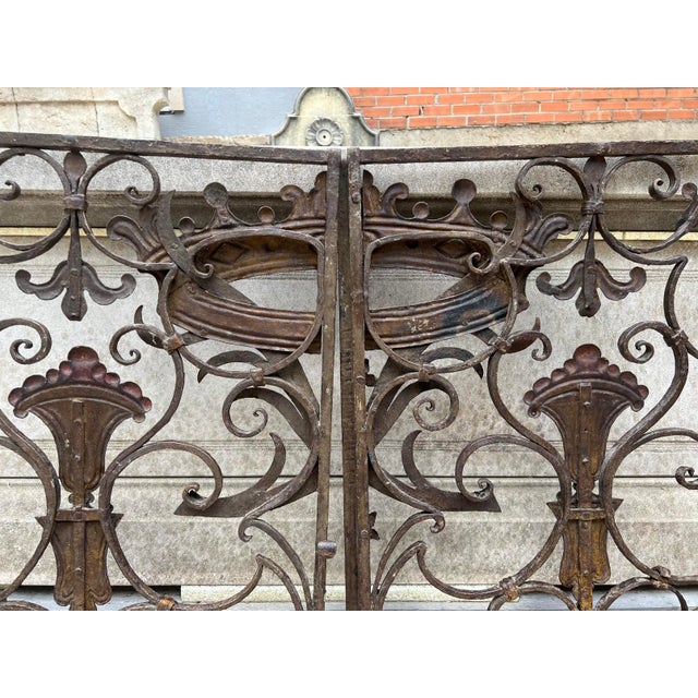Pair of 17th/18th Century Forged Iron Low Gates From Haute-Savoie, France For Sale - Image 15 of 18