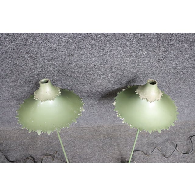 Rare Mid Century Outdoor Pagoda Top Garden Lights For Sale In Philadelphia - Image 6 of 10