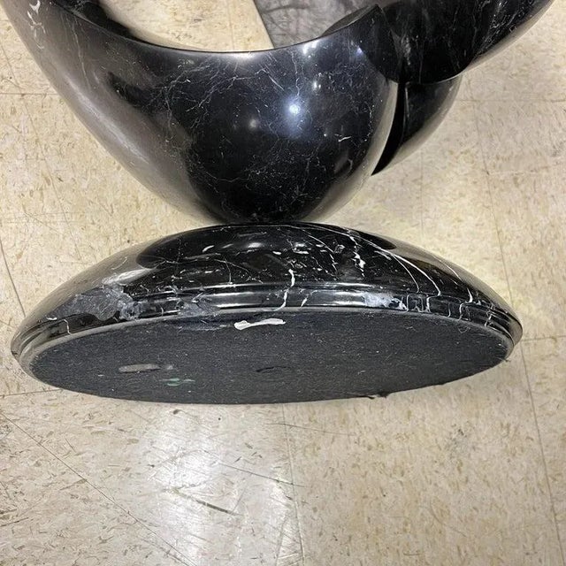 Stone Large Abstract Mid Century Black Marble Sculpture by Ellen Brenner Sorensen For Sale - Image 7 of 11