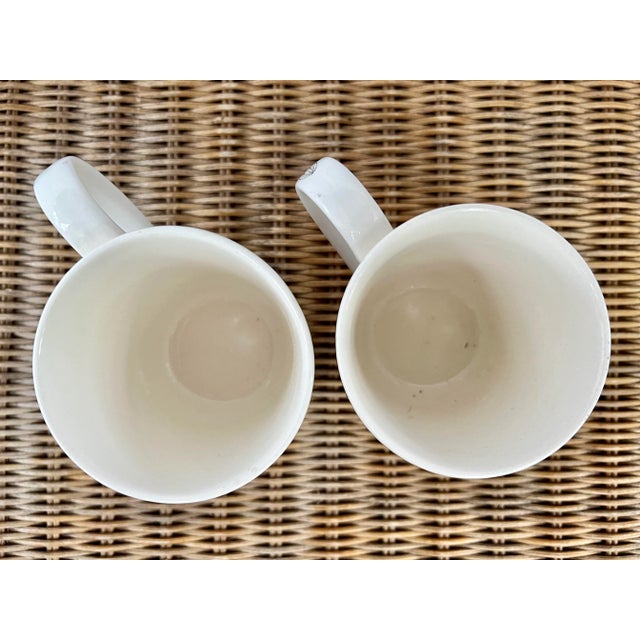 1980s English Johnson Bros. "The Friendly Village" Coffee Mugs- a Pair For Sale - Image 5 of 8