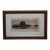 Antique Charles Mielatz Signed Waterfront House W Dock Landscape Etching 23" For Sale