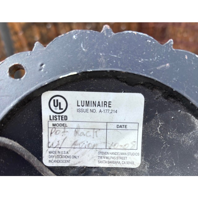 Industrial Steven Handelman Wrought Iron Kitchen Chandelier For Sale - Image 3 of 3