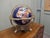 Table Top World Globe in Lapis and Brass Elegant Pietra Dura World Globe in Lapis enamel and Brass finish with coloured...