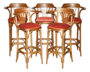 Bar Stools in Bentwood, Set of 5