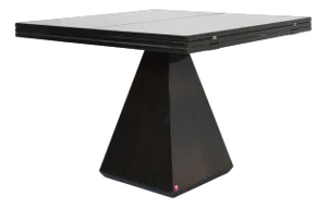 Extendable Glossy Transparent Black Lacquered Chelsea Dining Table by Vittorio Introini for Saporiti, 1968