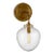 Thomas O'Brien for Visual Comfort Signature Katie Small Acorn Sconce in Hand-Rubbed Antique Brass with Seeded Glass For Sale