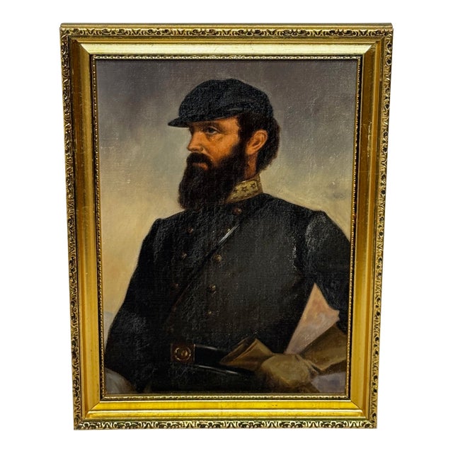 Thomas “Stonewall” Jackson Historical Oil Portrait, C1954 – After John Adams Elder For Sale