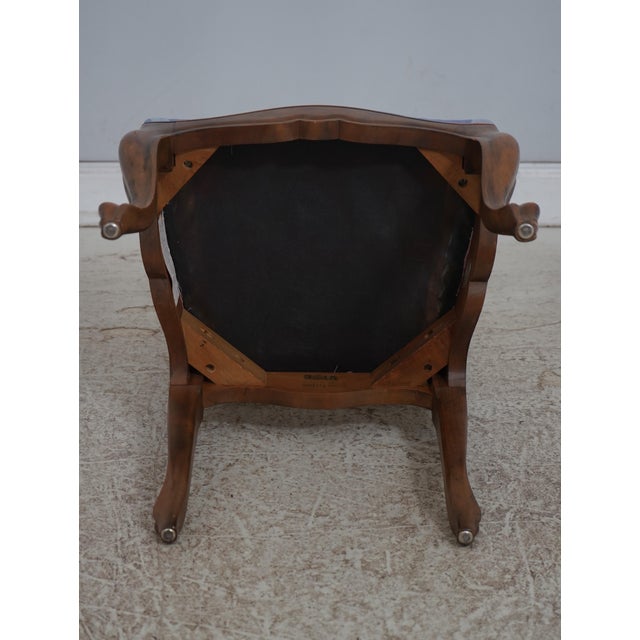 Set of 4 Baker Walnut French Provincial Chairs For Sale - Image 17 of 18