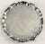 Silver plated pie crust serving tray elevated with three ball and claw feet. Great to serve cheese and crackers to petit...