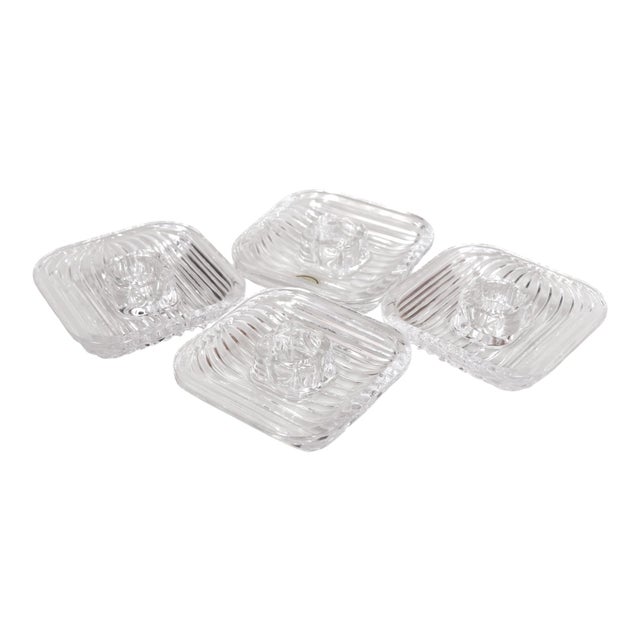Contemporary Villeroy & Boch Lead Crystal Quadra Candle Holders - Set of 4 For Sale - Image 3 of 7