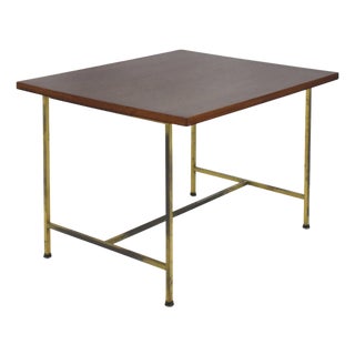 Paul McCobb Side Table with Brass Base by Calvin For Sale