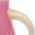 Glass Murano Vintage Pink White Opal Gold Flecks Diamond Quilted Surface Italian Art Glass Pitcher Flower Vase For Sale - Image 7 of 12