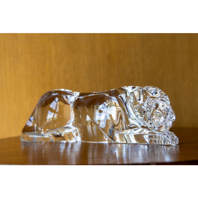 Bold Baccarat crystal panther figurine — sleek design that really captures the elegance and power of the animal. The...