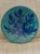 Contemporary Vintage Blue Leaf Pottery Bowl For Sale - Image 3 of 10