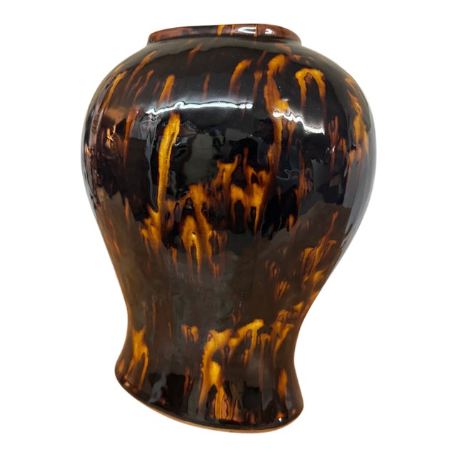 Martino Interiors Glazed Ceramic Temple Jar For Sale