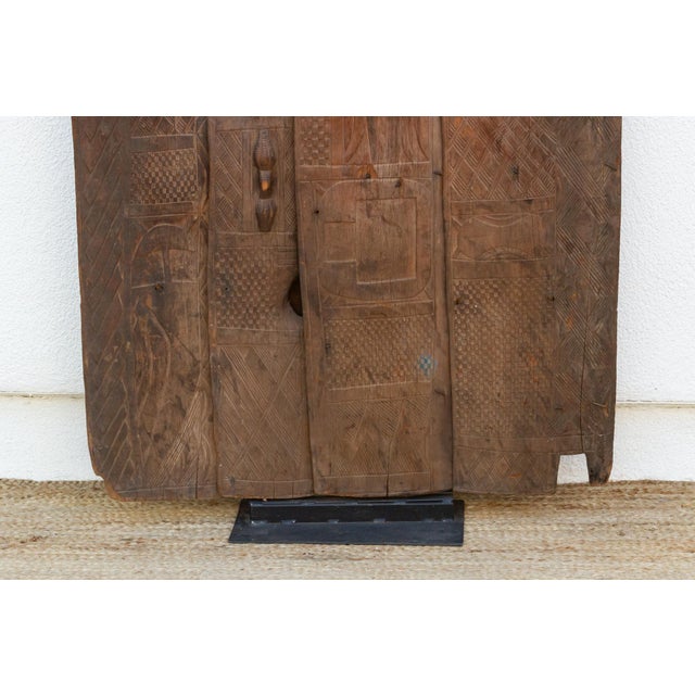 Wood Authentic Relief Carving Nupe Door For Sale - Image 7 of 8