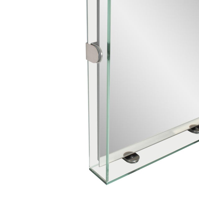 Kenneth Ludwig Chicago Vivaldo Floating Dressing Mirror with Glass Box Frame For Sale - Image 4 of 10