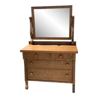 Antique Tiger Oak Dresser For Sale