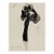 Vintage French Fashion Art Print – Black Coat With Statement Fur Trim, 30" X 40" For Sale