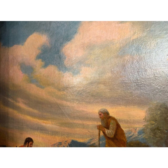 Eugene Califano Allegorical Scene With Classical Ruins Oil on Canvas. 20th C. For Sale - Image 9 of 13