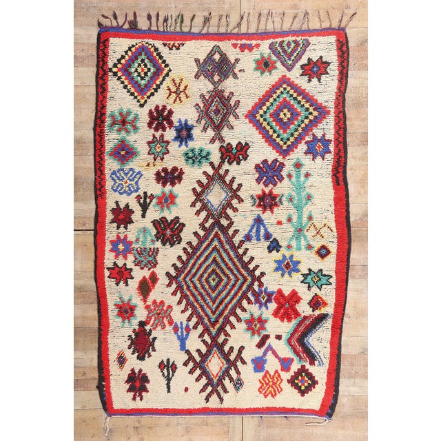 Vintage Azilal Boucherouite Moroccan Rug, 06'00 X 08'11 For Sale - Image 10 of 10