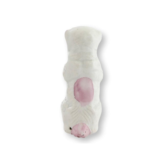 Late 19th Century Antique Porcelain Begging Pug Dog For Sale - Image 5 of 6