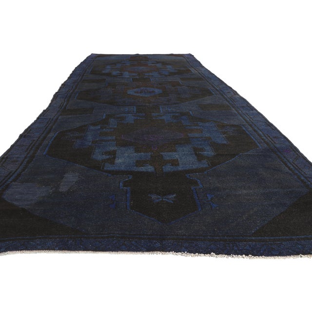 Mid-Century Modern Vintage Turkish Overdyed Oushak Rug, 05'09 X 14'05 For Sale - Image 3 of 10