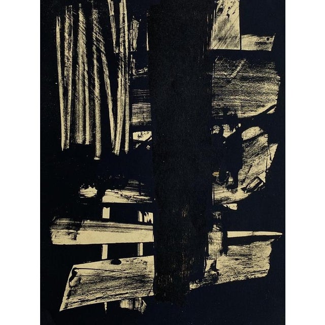 Modern Pierre Soulages, Lithograph No. 9, 1959, Original Lithograph For Sale - Image 3 of 5