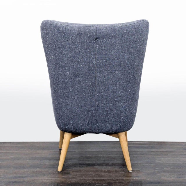 2010s West Elm Lounge Chair With High Back and Wooden Legs For Sale - Image 5 of 8